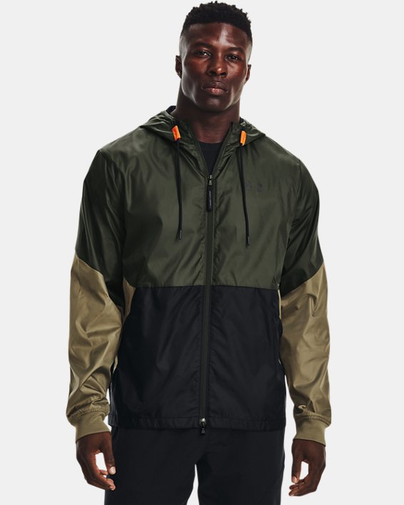 Men's UA Legacy Windbreaker Jacket, Green, pdpMainDesktop image number 0